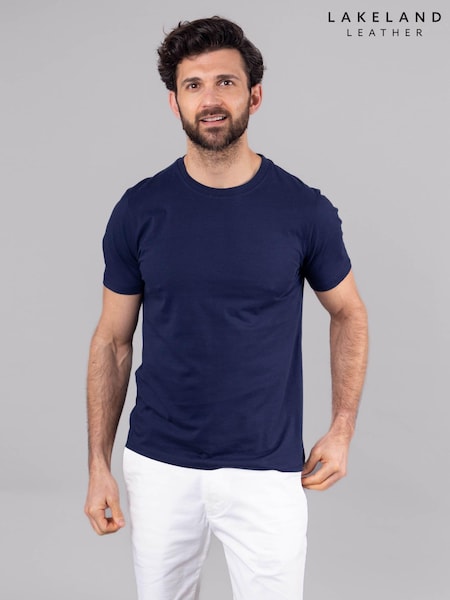 Lakeland Clothing Blue Logan Cotton Blend Short Sleeve T-shirt (E13452) | €22