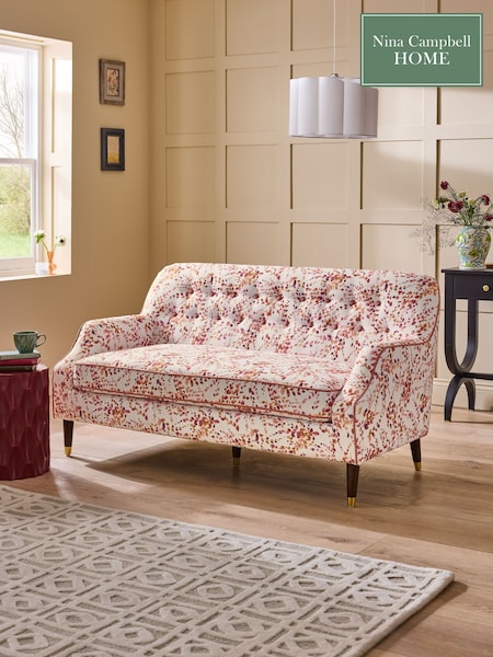 Nina Campbell Rust Brown Autumn Leaves Walton Small 2 Seater Sofa (E13586) | €1,007