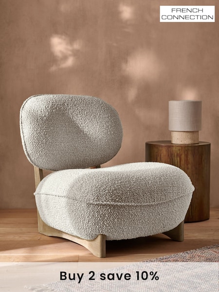 French Connection Cream Loop Boucle Jaivik Accent Chair (E13660) | €567
