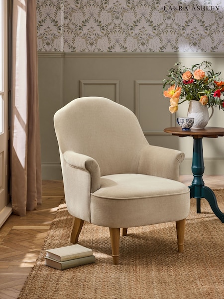 Laura Ashley Baron Chenille Hazelnut Alveston Accent Chair (E13718) | €503