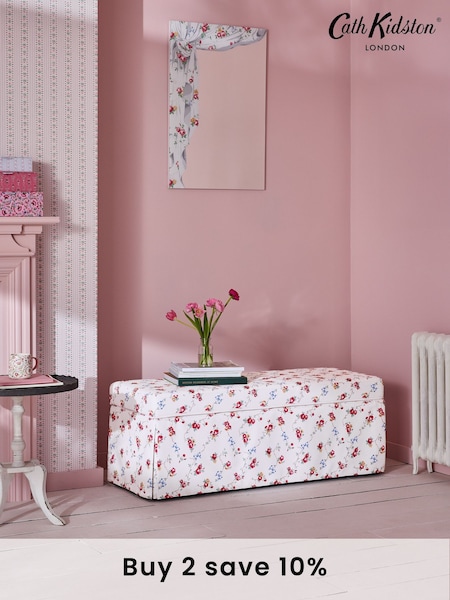 Cath Kidston Rose and Bows Cream Thrilled Storage Ottoman (E13720) | €347