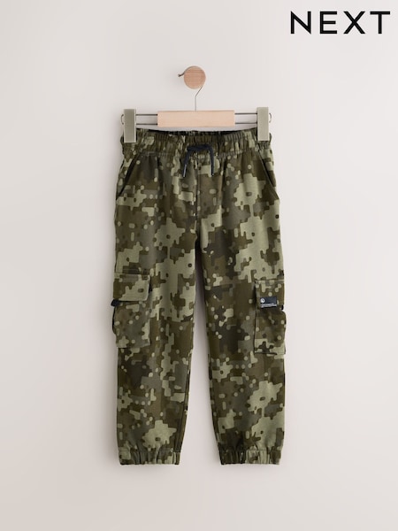 Green Camouflage Regular Fit Cargo Cotton-Rich Joggers (3-16yrs) (E13878) | €18 - €23