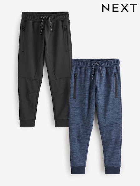 Schwarz/Marineblau - Slim Fit Sporty Joggers 2 Pack (3-16yrs) (E13881) | 48 € - 62 €