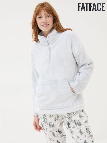 FatFace Christmas Snuggle Grey Half Zip Fleece (E13910) | €33