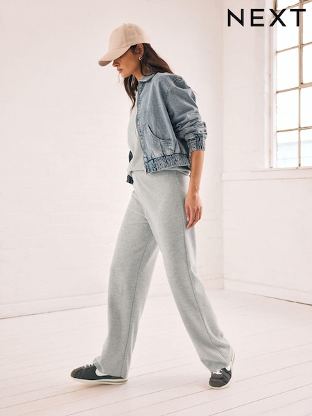 Harmaa - Cozy Soft Touch Co-ord Leveä lahje Housut (E14022) | €26