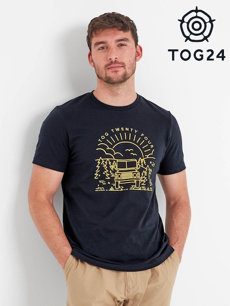 Tog 24 Blue Mens 100% Cotton Fowler T-Shirt (E14066) | 119 QAR