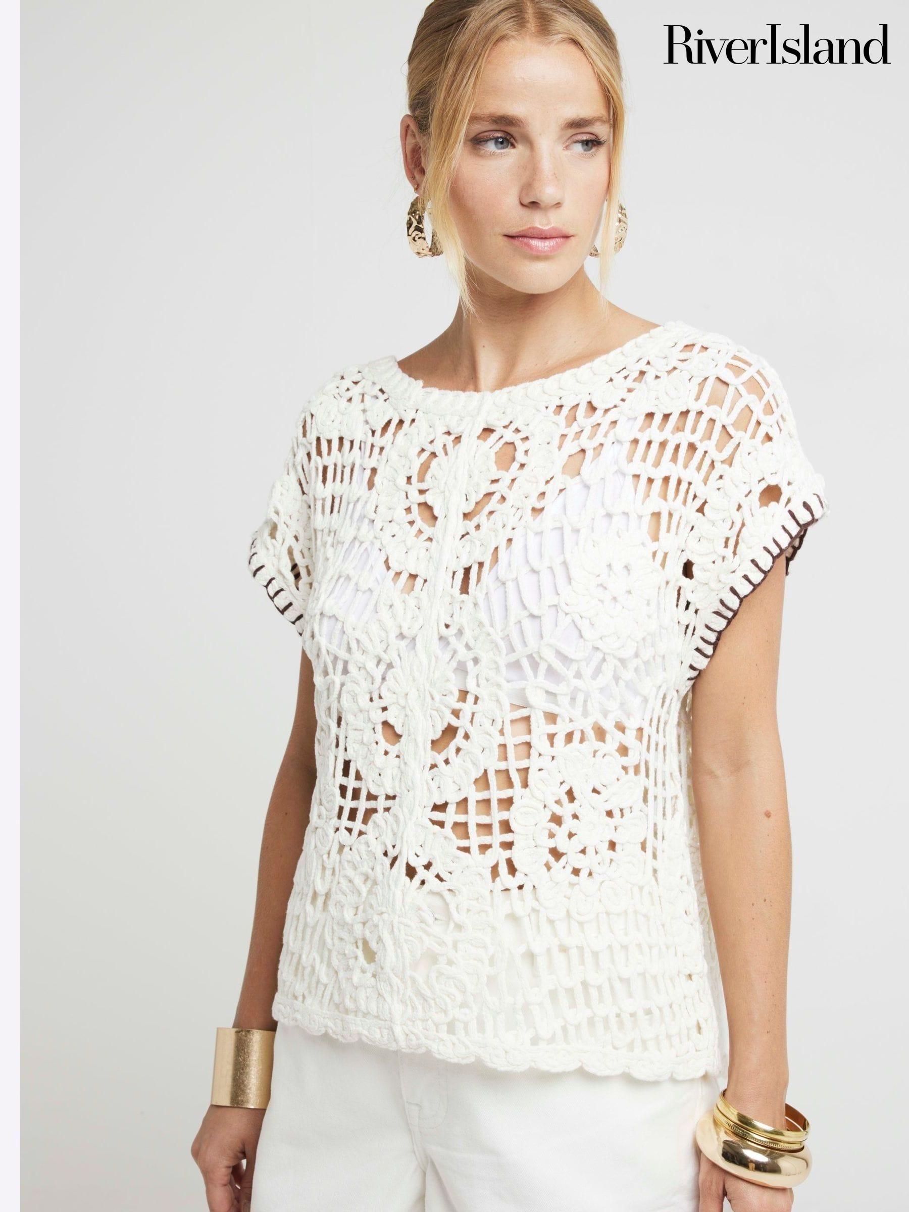 river island crochet top