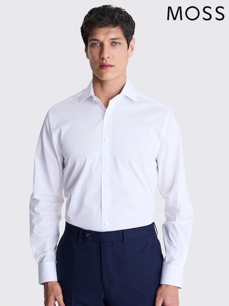 MOSS WHITE Tailored Stretch Shirt (E14226) | €50