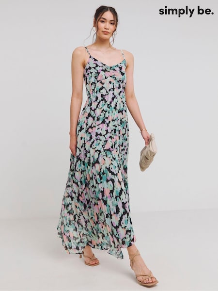 Simply Be Floral Print Pleated Maxi Dress (E14266) | 50 €