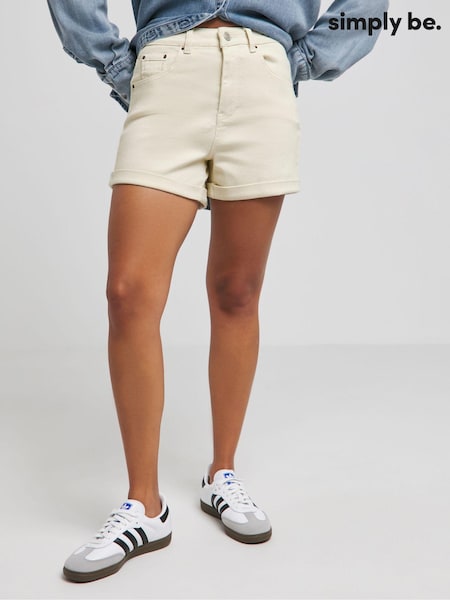 Simply Be Mom Roll Hem Denim Shorts (E14277) | €14