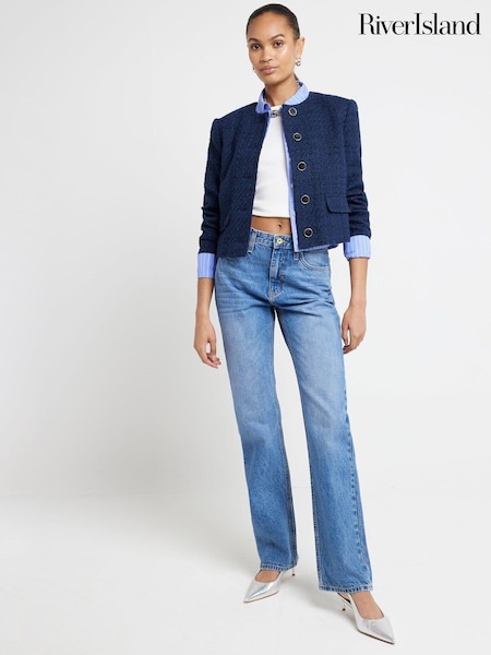 River Island High Rise Slim Straight Non Stretch 100% Cotton Jeans (E14358) | 27 €
