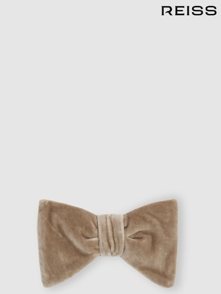 חום אפרפר - Reiss Hike Velvet Bow Tie (E14402) | ‏496‏₪