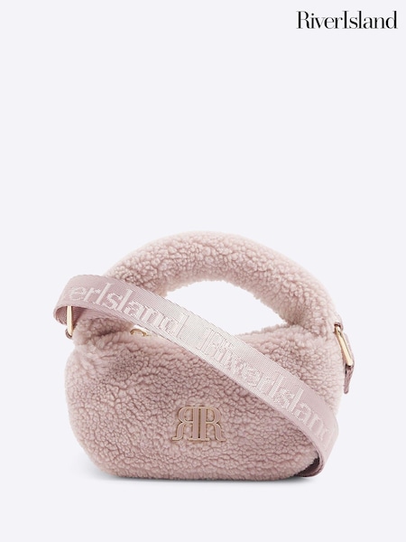 River Island Pink Girls Borg Grab Mini Bag (E14445) | €14