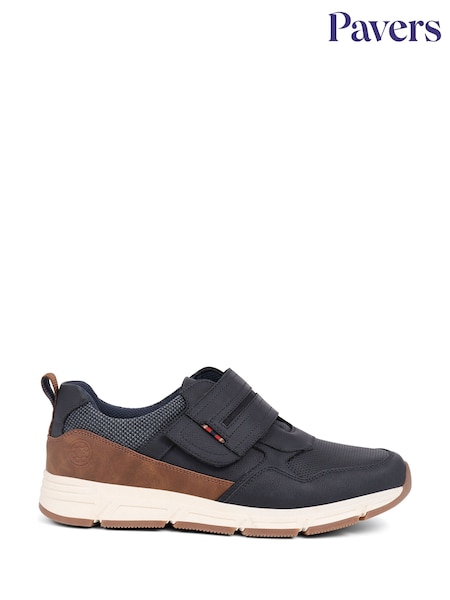 Pavers Navy Blue Toch-Fasten Trainers (E14493) | €66