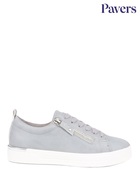 Pavers Blue Pavers Dual Fasten White Trainers (E14496) | €54