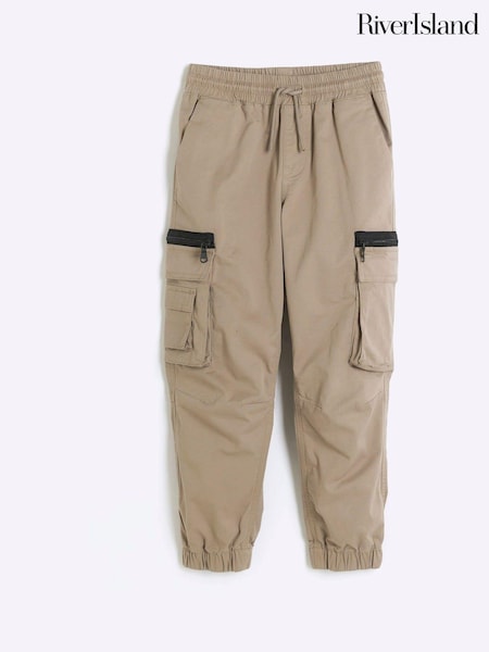 River Island Natural Boys Tech Cargo Trousers (E14556) | €29