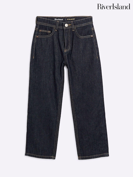River Island Blue Straight Fit Boys Denim 100% Cotton Jeans (E14565) | €13