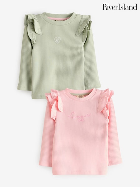 River Island River Island Girls Rib Tops 2 Pack (E14579) | 22 €