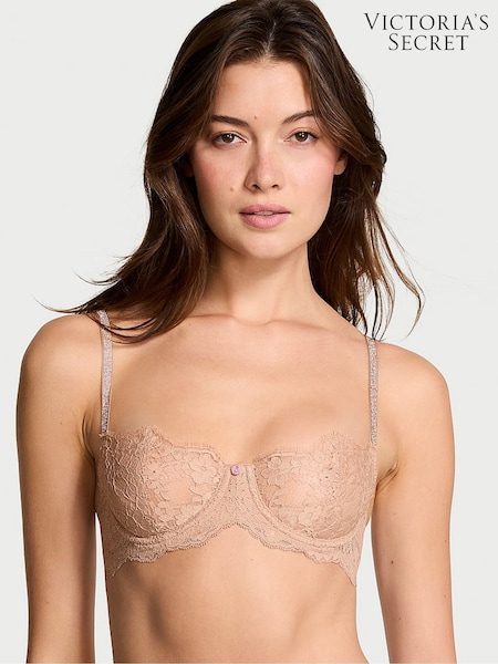 Victoria's Secret Praline Nude Unlined Balcony Twinkle Strap Bra (E14608) | €56
