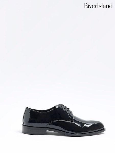 River Island Patent Derby Shoes (E14671) | €33