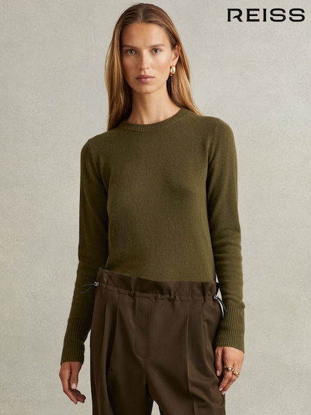 Reiss Annie Wool Blend Crew Neck Jumper with Cashmere (E14720) | ‏714‏₪