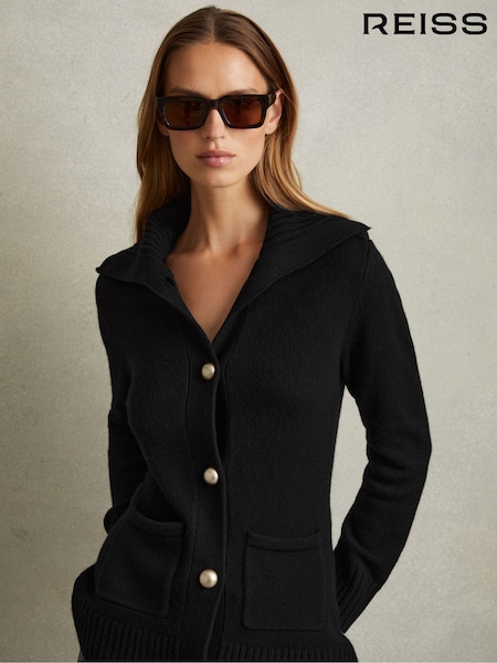 Reiss Cat Wool-Cashmere Spread Collar Cardigan (E14732) | € 221
