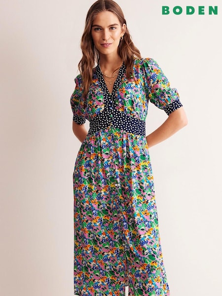 Boden Blue Elsa Midi Tea Dress (E14840) | €111