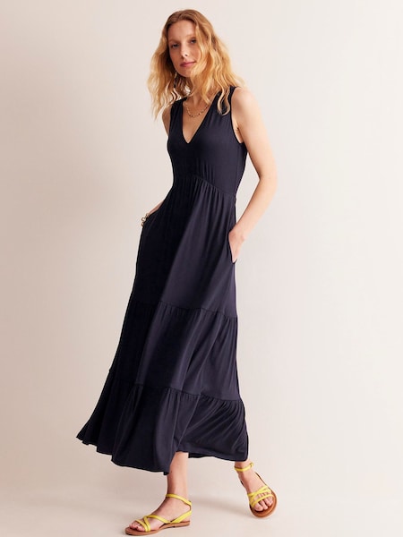 Boden Blue Sylvia Jersey Maxi Tier Dress (E14842) | €69