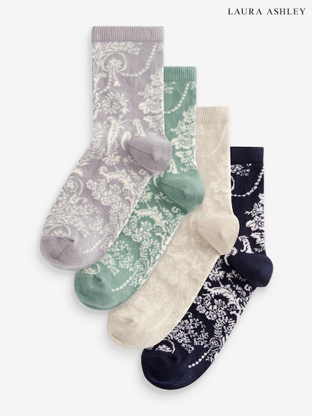 Laura Ashley Multi Josette 4 Pack Socks (E14895) | €19.50