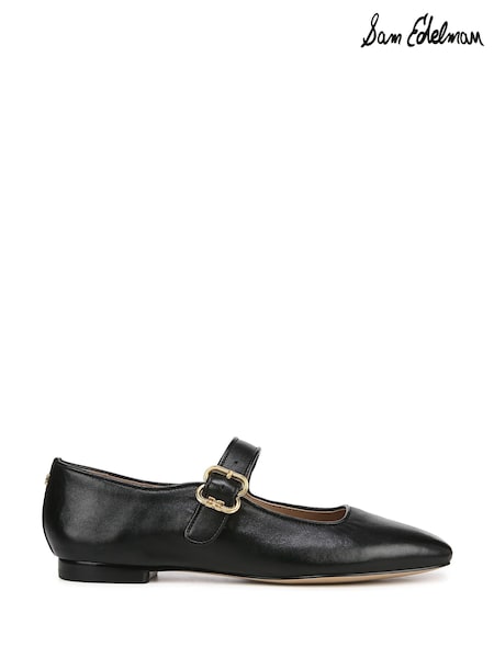 שחור כהה - Sam Edelman Michaela Leather Mary Jane Shoes (E14924) | ‏754‏₪