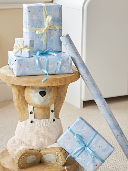 Blue Baby Boy Stork 10 Metre Wrapping Paper (E14964) | € 8