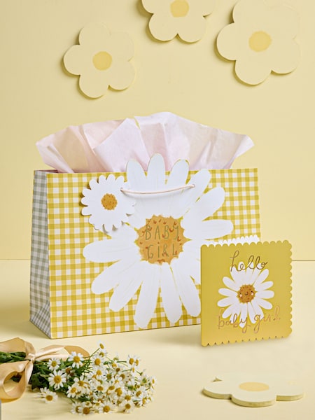 Daisy Baby Gift Bag and Card Set (E14976) | 6 €