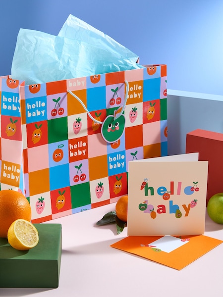 Bright Fruits Baby Gift Bag and Card Set (E14984) | €6