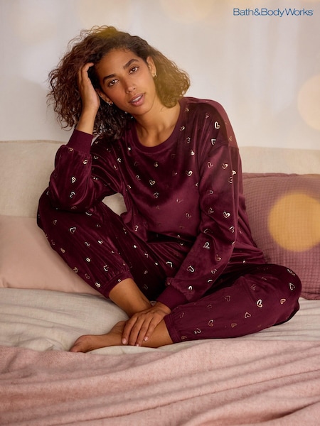 Bath & Body Works Berry Pink Twosie Heart Pyjamas (E15128) | €24