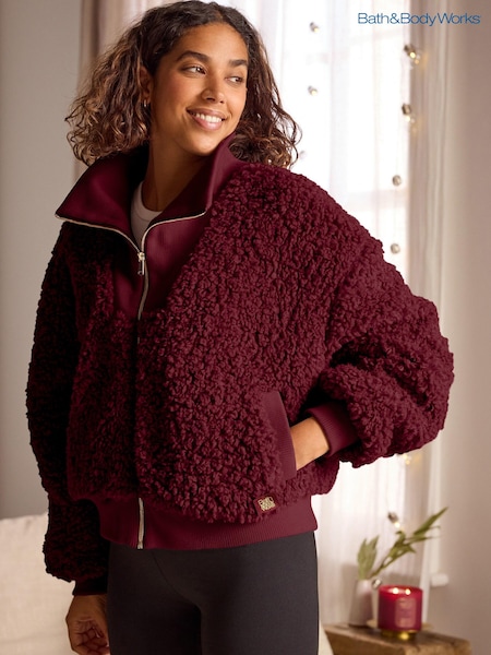 Bath & Body Works Berry Red Borg Zip Up Jacket (E15142) | €30