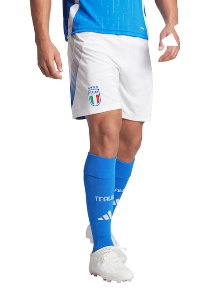 adidas White Italy Home Shorts 2024 (E15345) | AED110