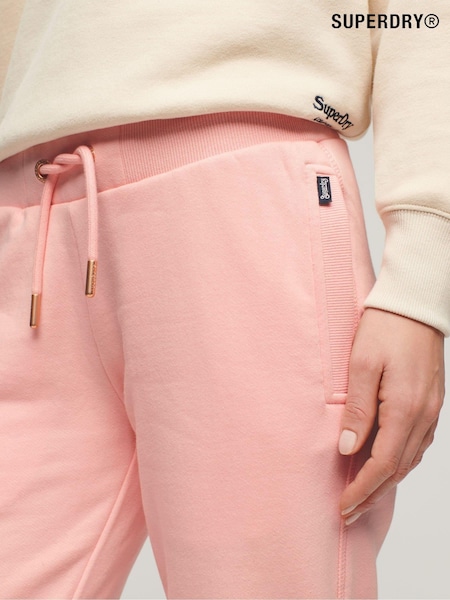 Superdry Pink 100% Cotton Essential Logo Joggers (E15409) | $55