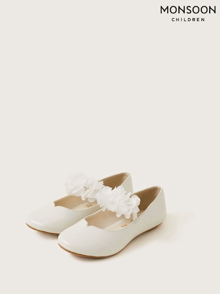 Monsoon Natural Corsage Ballerina Flats (E15576) | €32 - €37