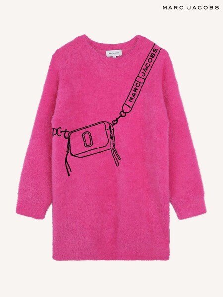 Marc Jacobs Pink Knitted Jumper Dress With Logo Cross-body Bag Design (E15606) | ‏70 ر.ع.‏ - ‏90 ر.ع.‏