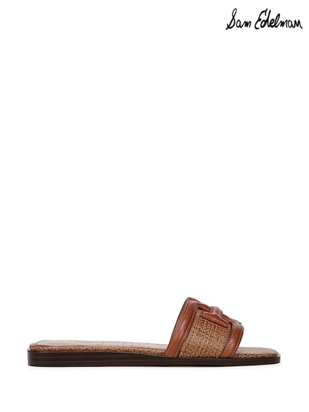 חום קוניאק עשיר - Sam Edelman Irina Slider Sandals (E15801) | ‏704‏₪