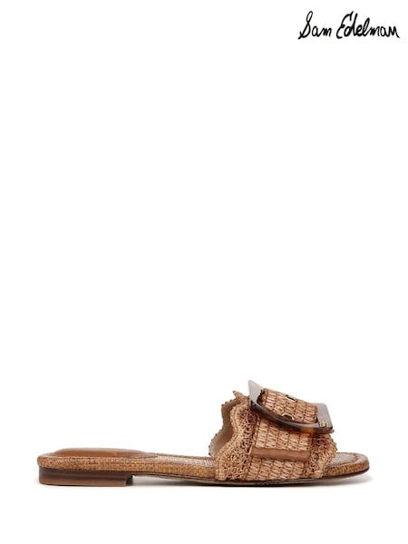 חום - Sam Edelman Bambi Slider Slider Sandals (E15841) | ‏654‏₪