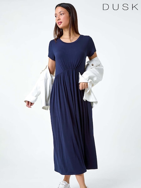 Dusk Stretch Gathered Pocket T-Shirt Dress (E15859) | 59 €