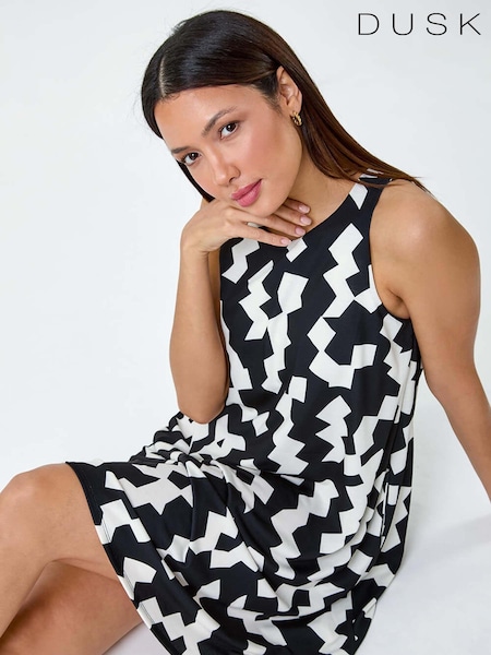 Dusk Geometric Print Stretch Swing Dress (E15867) | 59 €