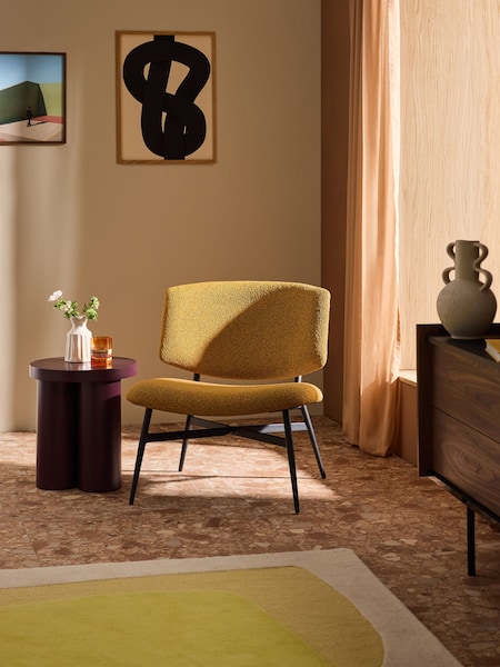 MADE.COM Ochre Yellow Pax Boucle Kuta Accent Chair (E15891) | €196
