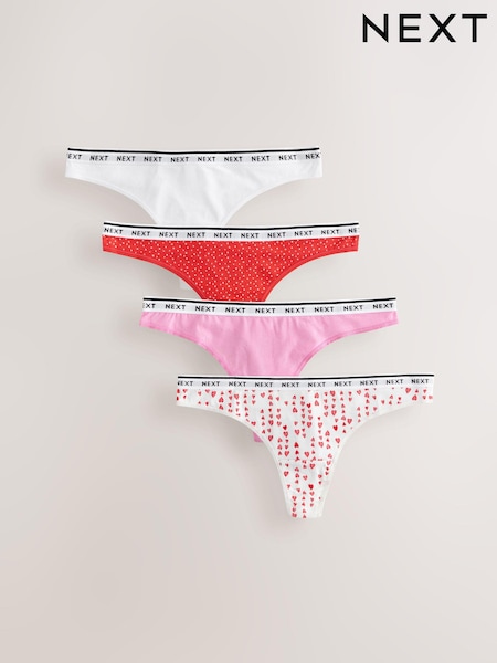 Ystävänpäivä - Cotton Rich Logo Knickers 4 Pack (E15961) | €24
