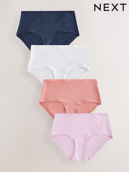 Navy/Pink/Cream Midi Thong Modal Logo Ultimate Comfort Knickers 4 Pack (E15962) | €27