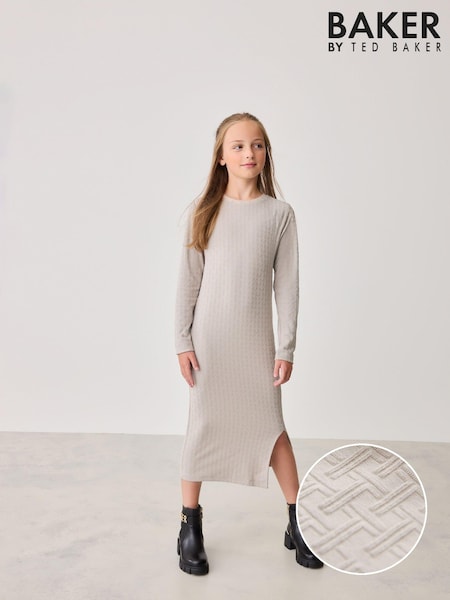 Baker by Ted Baker Stone Textured Midi Dress (E16076) | 81 QAR - 94 QAR