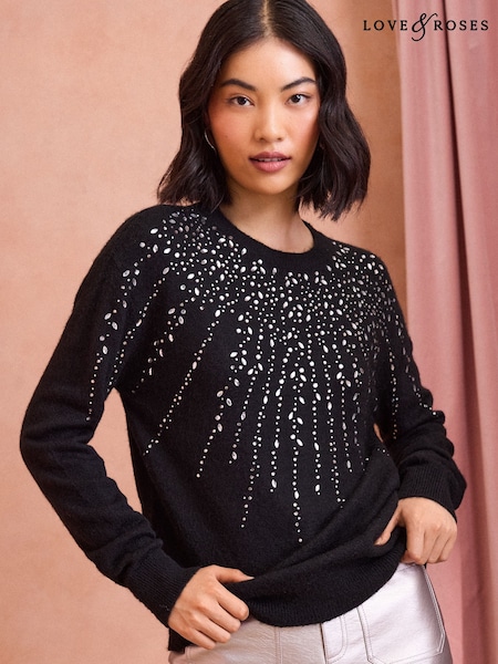 Love & Roses Cosy Crew Neck Jumper (E16213) | 192 LEI