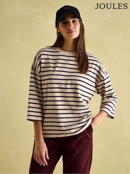 Joules Amelia Oat Top with 3/4 Length Sleeves (E16231) | R$ 395