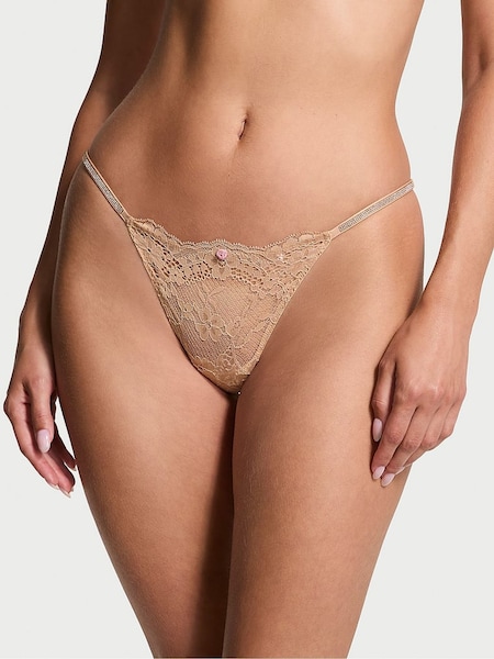 Victoria's Secret Praline Nude G String Twinkle Strap Knickers (E16317) | €22.50